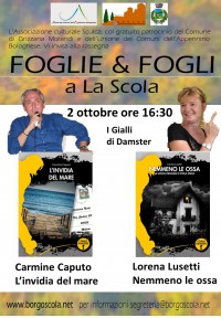 2 ottobre 2022 Foglie e Fogli. Presentazione letteraria al Borgo La Scola
